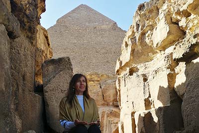 Руины храмового здания и пирамида Хефрена